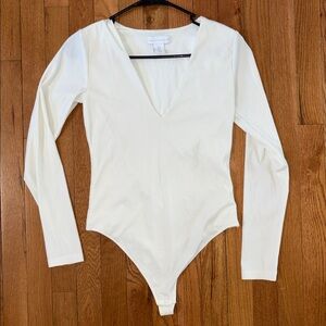 House of Harlow 1960 Ivory Bodysuit Size Small Ribbed